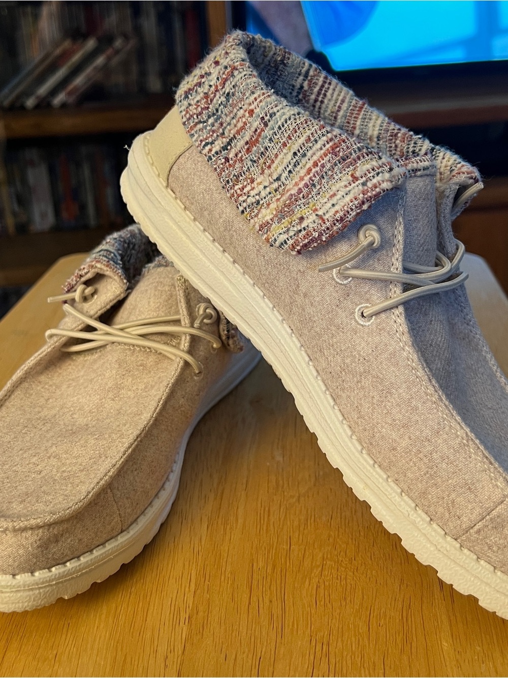 Hey Dude Wendy Fold Baja Cream
Multi Wool Blend Womens 9